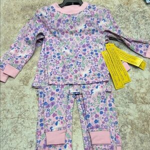 Unicorn Floral Pink and Purple Pajama Set